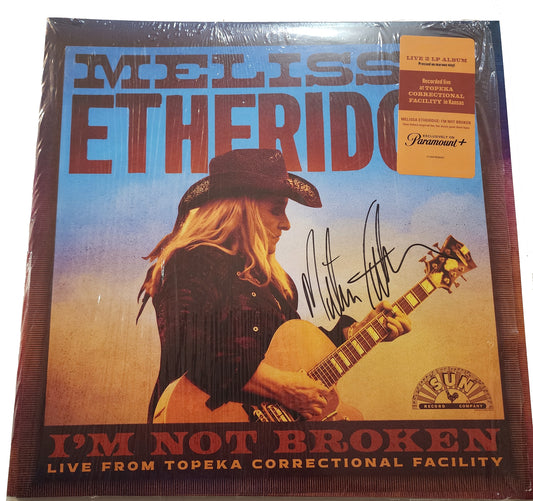 Hand Signed Melissa Etheridge I'm Not Broken Double LP Red Vinyl