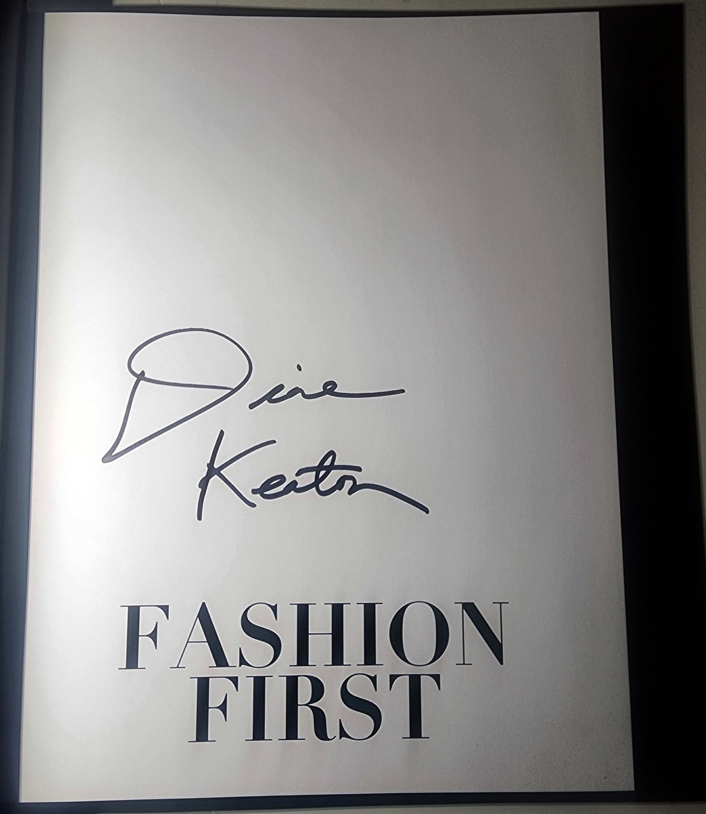 Diane Keaton Signed Autographed Hardcover Book Fashion First